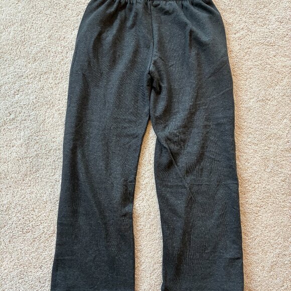 Fleece Straight Leg Loose Sweatpants with Pockets Charcoal Gray - Picture 7 of 11